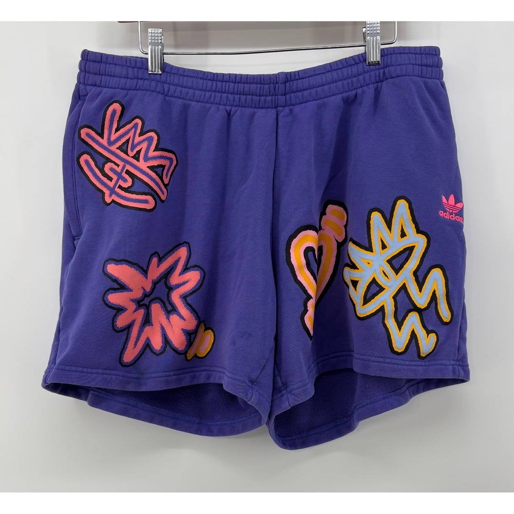 Adidas x Kris Andrew Love Unites Fleece Shorts Womens 1X Purple